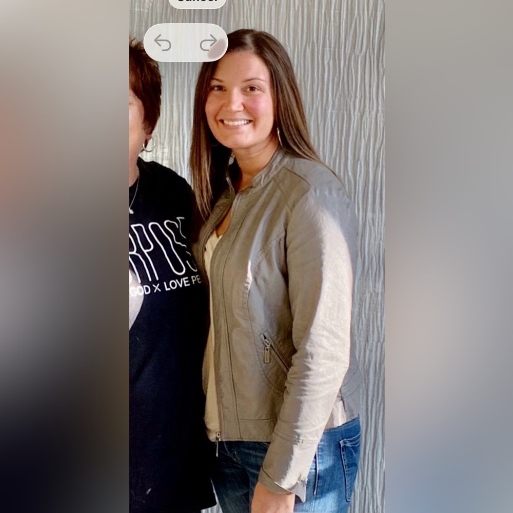 Apt. 9 Women's Gray Leather Jacket